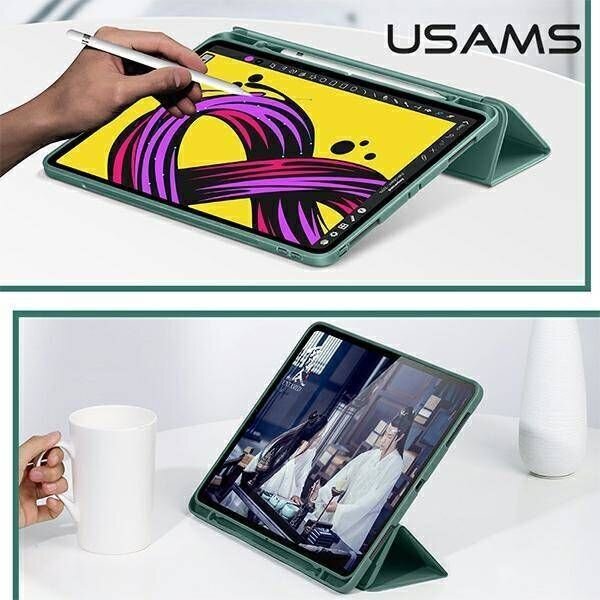 USAMS Winto - iPad Air 10.9 2020 tumši zaļš cena un informācija | Somas, maciņi | 220.lv