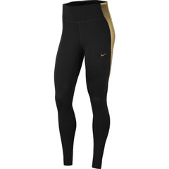 Женские тренировочные брюки Nike W One Tights PP5, черные/золотые цена и информация | Спортивная одежда для женщин | 220.lv