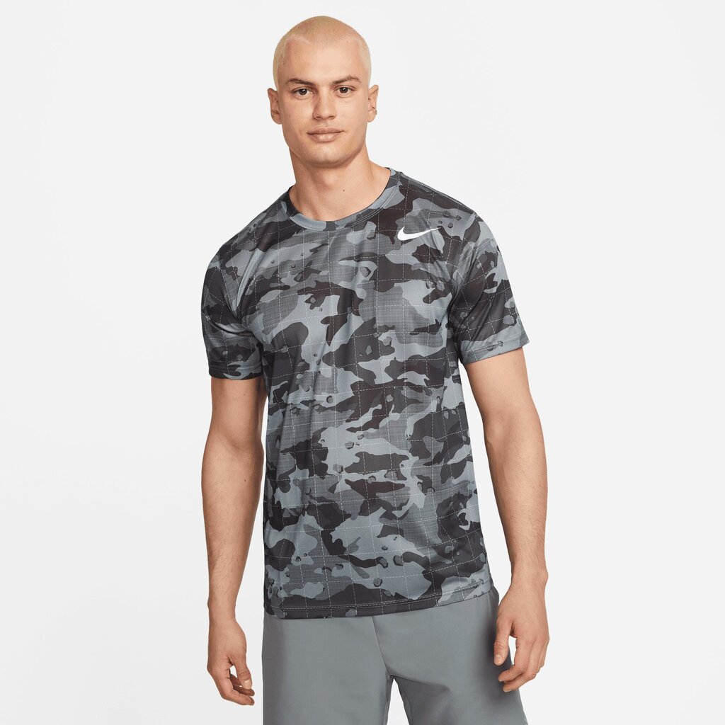 Vīriešu treniņu T-krekls Nike M NK DF Tee LGD Camo AOP pelēks/melns cena un informācija | Vīriešu T-krekli | 220.lv
