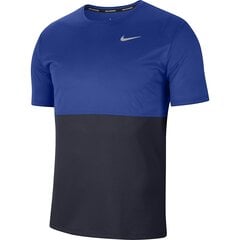 Мужская футболка для тренинга Nike M NK DF Run Top SS, синяя/черная цена и информация | Мужские футболки | 220.lv