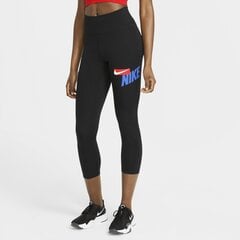 Treniņbikses sievietēm Nike W One Crop HBR GRX Tight, melnas cena un informācija | Sporta apģērbs sievietēm | 220.lv