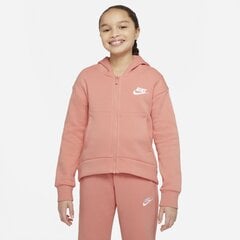 Толстовка для девочек Nike Girls NSW Club FLC FZ Hoodie LBR, розовая цена и информация | Свитеры, жилетки, пиджаки для девочек | 220.lv