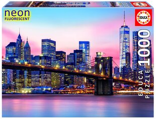 Puzle Educa Brooklyn Bridge Neon, 1000 gabaliņi cena un informācija | Puzles, 3D puzles | 220.lv