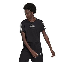 Футболка женская тренировочная Adidas W TC Cro T, черная цена и информация | Спортивная одежда для женщин | 220.lv