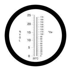 Refraktometrs 0-170°Oe / 0-25 vol% ar ATC цена и информация | Кухонные принадлежности | 220.lv