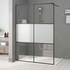 Dušas siena, 140x195cm, matēts esg stikls cena un informācija | Dušas durvis, dušas sienas | 220.lv