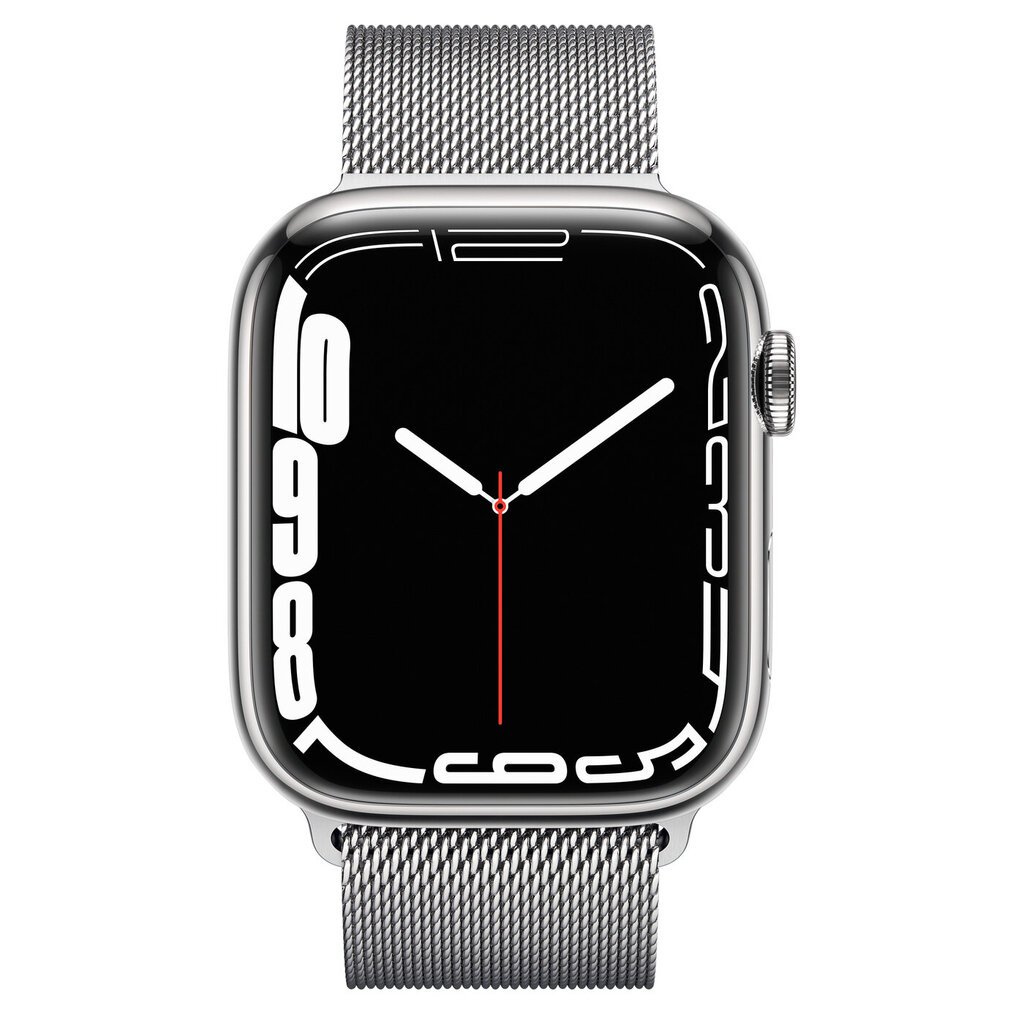 Apple Watch Series 7 45mm Stainless steel GPS+Cellular (Atjaunināts, stāvoklis kā jauns) cena un informācija | Viedpulksteņi (smartwatch) | 220.lv