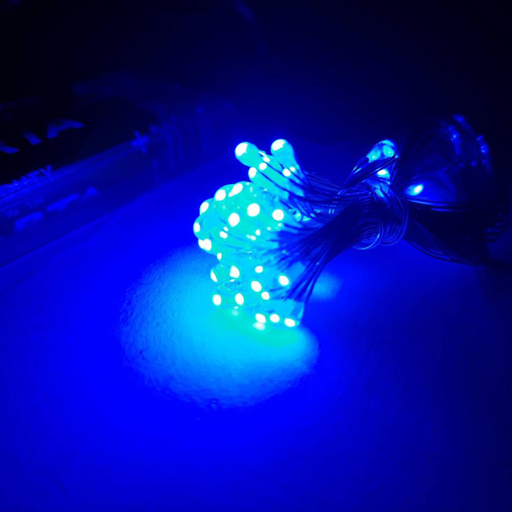 Vadu LED virtene, 50 LED, 5 m, zila cena un informācija | Ziemassvētku lampiņas, LED virtenes | 220.lv
