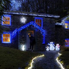 300 LED virtene-lāstekas C503, zila, 11 m cena un informācija | Ziemassvētku lampiņas, LED virtenes | 220.lv