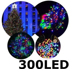 Virtene no 300 gaismas diodēm C517, krāsaina (Flash), 22 m cena un informācija | Ziemassvētku lampiņas, LED virtenes | 220.lv
