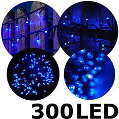 Virtene no 300 gaismas diodēm C517, zila (Flash), 22 m cena un informācija | Ziemassvētku lampiņas, LED virtenes | 220.lv