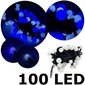 Virtene no 100 LED bumbiņām SPC26, auksti baltā un zilā krāsā, 10 m cena un informācija | Ziemassvētku lampiņas, LED virtenes | 220.lv