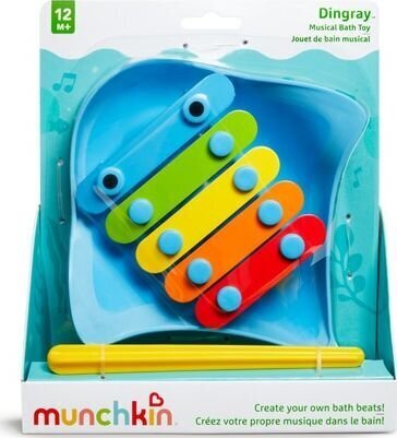 Muzikāla vannas rotaļlieta Ksilofons Dingray Munchkin, zils cena un informācija | Rotaļlietas zīdaiņiem | 220.lv