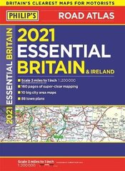 2021 Philip's Essential Road Atlas Britain and Ireland: (A4 Paperback) цена и информация | Путеводители, путешествия | 220.lv