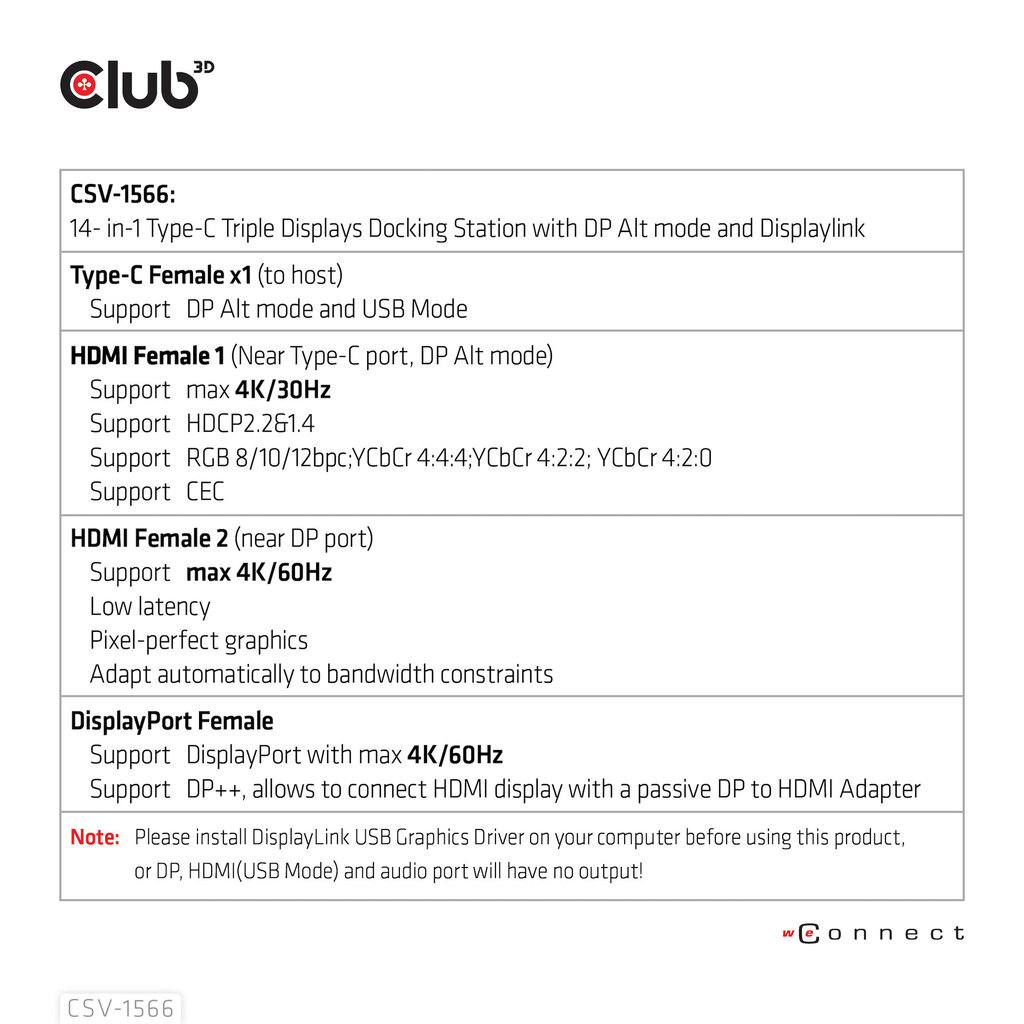 Club 3D CSV-1566 cena un informācija | Portatīvo datoru dzesēšanas paliktņi un citi piederumi | 220.lv