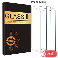 Aizsargstikls rūdīts stikls iPhone 12 Pro Max 3 gab. cena un informācija | Ekrāna aizsargstikli | 220.lv