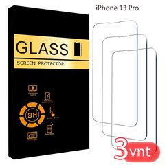 Aizsargstikls rūdīts stikls iPhone 13 Pro Max 3 gab. cena un informācija | Ekrāna aizsargstikli | 220.lv