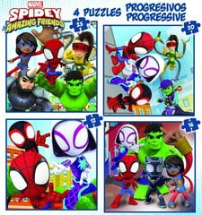 Puzle Educa Spidey and Amazing Friends, 4 gab. цена и информация | Пазлы | 220.lv