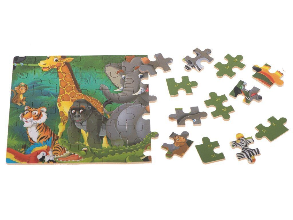 Koka pasaku puzle zilonis, 60 gabaliņi cena un informācija | Attīstošās rotaļlietas | 220.lv