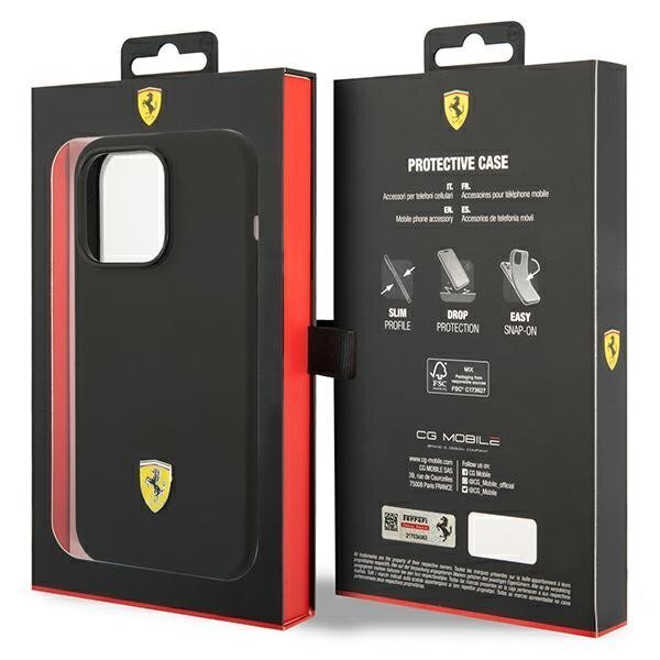 Ferrari FESSIHMP14XBK iPhone 14 Pro Max 6.7 " Metal Logo Magsafe cena un informācija | Telefonu vāciņi, maciņi | 220.lv