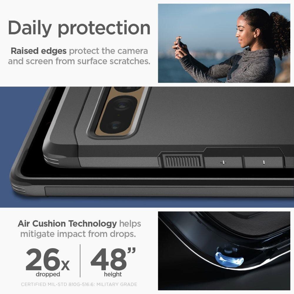 Spigen Tough Armor Google Pixel 7 Pro melns cena un informācija | Telefonu vāciņi, maciņi | 220.lv