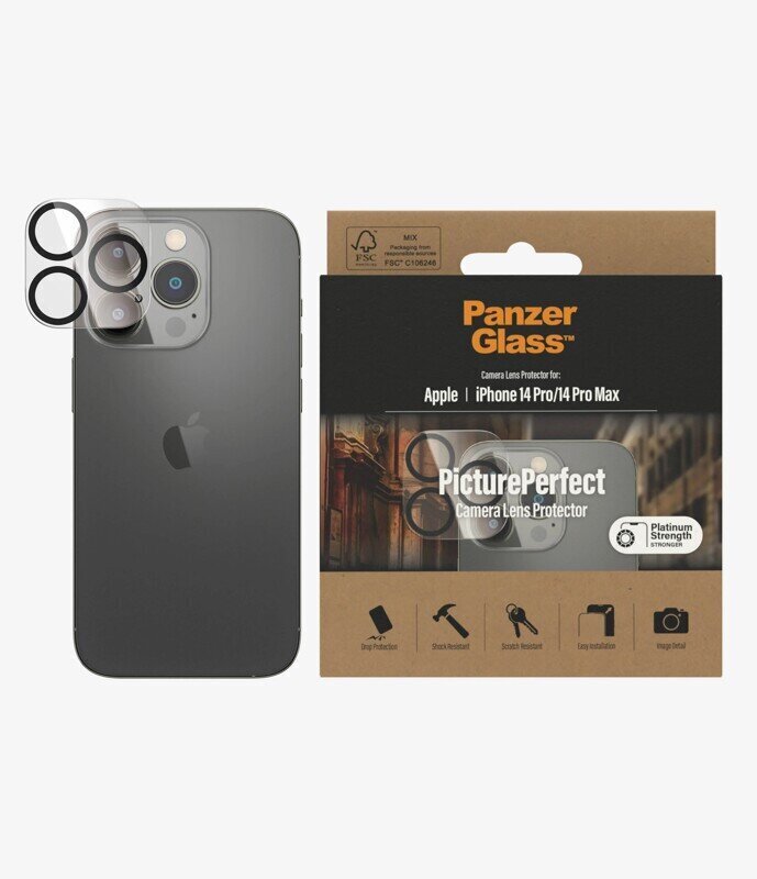 Kameras aizsargs PanzerGlass iPhone 14 cena un informācija | Ekrāna aizsargstikli | 220.lv