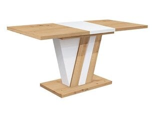 Pusdienu galds BRW Zalder, 125 cm, brūns/balts cena un informācija | Virtuves galdi, ēdamgaldi | 220.lv