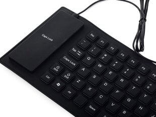 Silikona klaviatūra - salokamā tastatūra USB cena un informācija | Klaviatūras | 220.lv