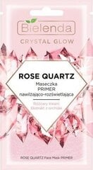 Loksnes sejas maska Bielenda Crystal Glow Rose Quartz 8 g cena un informācija | Sejas maskas, acu maskas | 220.lv