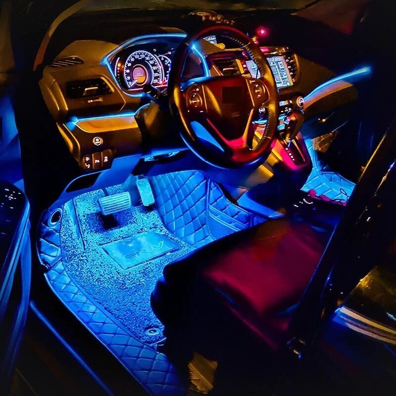 RGB LED sloksnes - automašīnas iekšējais apgaismojums cena un informācija | Automašīnu spoguļi, restes, lukturi | 220.lv