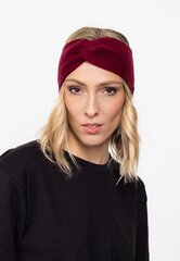 Повязка на голову вязаная, Бордово-красная цена и информация | Женские шапки | 220.lv