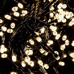 Virtene no 100 gaismas diodēm, silti baltā krāsā cena un informācija | Ziemassvētku lampiņas, LED virtenes | 220.lv