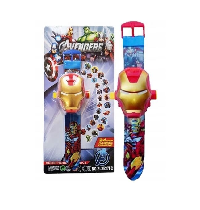 Pulkstenis ar projektoru Avengers Ironman, 24 attēli cena un informācija | Bērnu aksesuāri | 220.lv