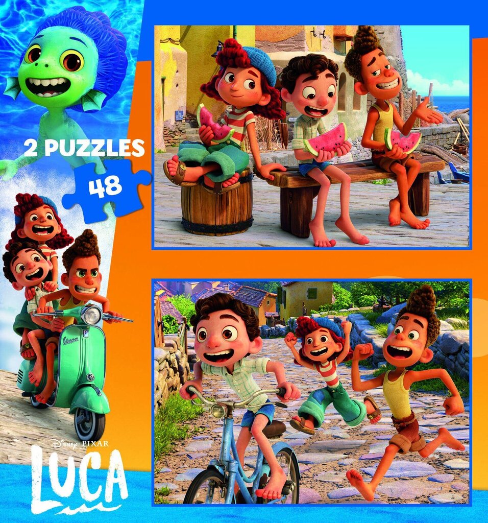 Puzle Educa Luca Disney Pixar, 2x48 gabaliņi cena un informācija | Puzles, 3D puzles | 220.lv