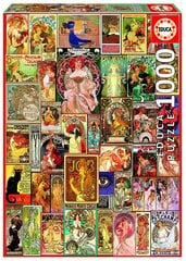 Пазл Educa Art Nouveau Poster Collage, 1000 деталей цена и информация | Пазлы | 220.lv