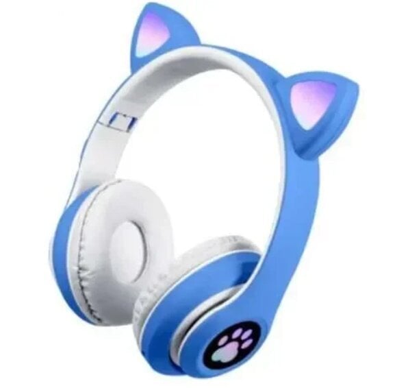 Bezvadu Cat Ear LED Over Ear 5.0 Bluetooth Dual Connection RGB Bass stereo trokšņus slāpējošas austiņas ar mikrofonu cena un informācija | Attīstošās rotaļlietas | 220.lv