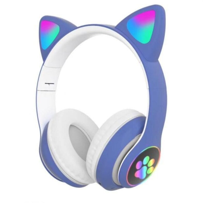 Bezvadu Cat Ear LED Over Ear 5.0 Bluetooth Dual Connection RGB Bass stereo trokšņus slāpējošas austiņas ar mikrofonu цена и информация | Attīstošās rotaļlietas | 220.lv