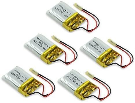 5 gabali uzlādējams Lipo akumulators (3.7v, 150mAh Lipo) Rc helikopteram Syma S107 S107G цена и информация | Akumulatori | 220.lv