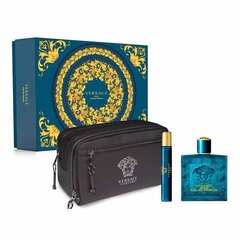 Komplekts Versace Eros vīriešiem: Parfimērijas ūdens EDP, 100 ml + Parfimērijas ūdens EDP, 10 ml + kosmētikas somiņa цена и информация | Мужские духи | 220.lv