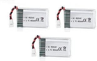 3 gabali uzlādējams Lipo akumulators (3.7v, 850 mAh Lipo) Syma X5SC X5SW Rc kvadrikoptera droniem cena un informācija | Smart ierīces un piederumi | 220.lv