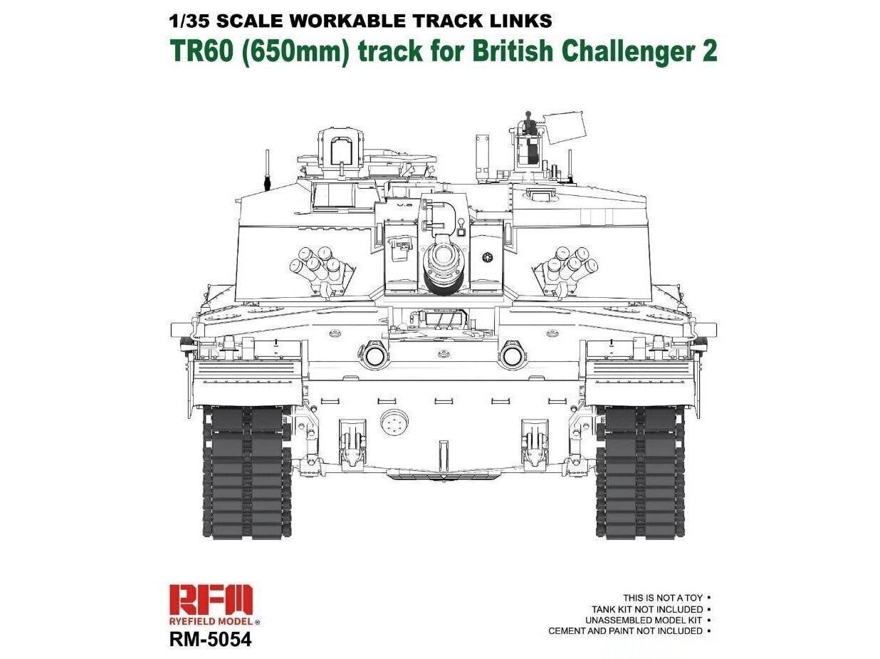 Rye Field Model - Challenger 2 TR60 workable tracks, 1/35, 5054 цена и информация | Konstruktori | 220.lv