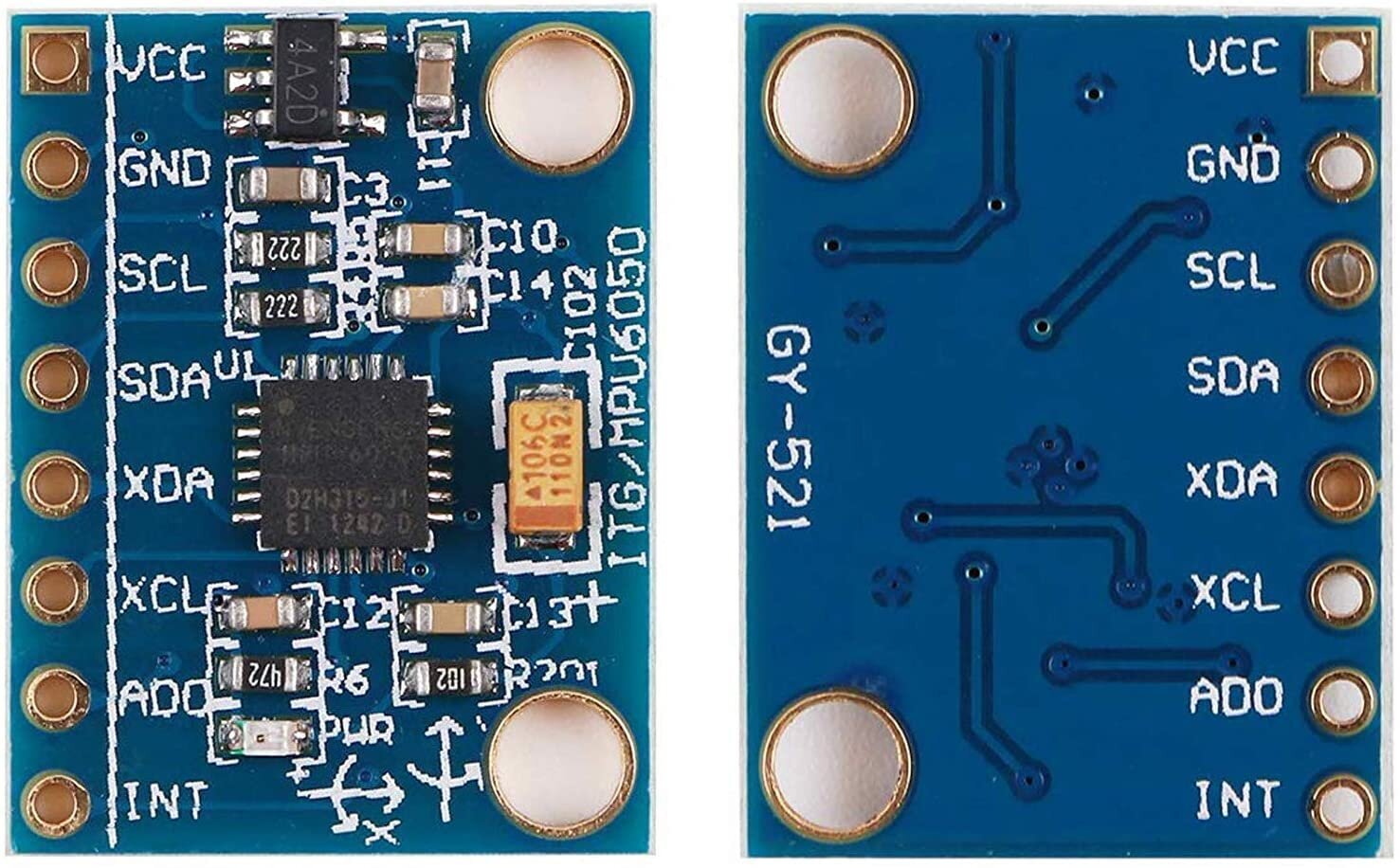 1 gabals Modulis GY-521 MPU-6050 3 asu žiroskops un akselerometrs Arduino ierīcēm cena un informācija | Smart ierīces un piederumi | 220.lv