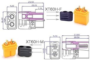 Высококачественные разъемы Xt60H, мужской-женский с защитной оболочкой, модель Rc Lipo Battery Connectors, 5 пар цена и информация | Smart устройства и аксессуары | 220.lv