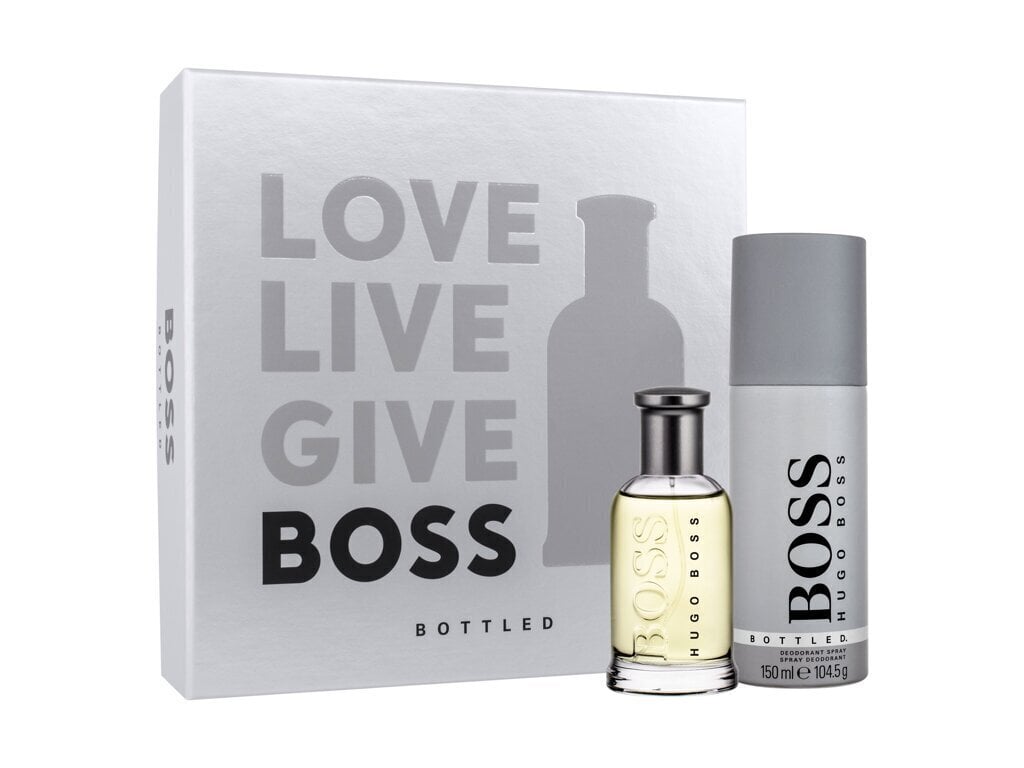 Komplekts Hugo Boss Boss Bottled vīriešiem: tualetes ūdens EDT, 50 ml + dezodorants, 150 ml cena un informācija | Vīriešu smaržas | 220.lv