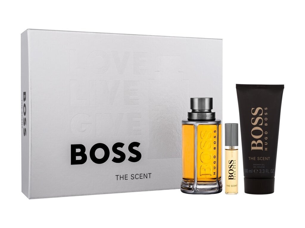 Komplekts Hugo Boss vīriešiem: tualetes ūdens EDT, 100 ml + 10 ml + dušas želeja, 100 ml cena un informācija | Vīriešu smaržas | 220.lv