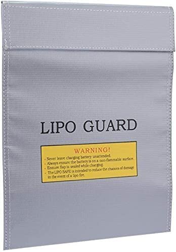 Lipo Guard Ugunsdrošs Lipo maisiņš, 23 cm x 18 cm x lipo baterijas, sudraba krāsa cena un informācija | Smart ierīces un piederumi | 220.lv