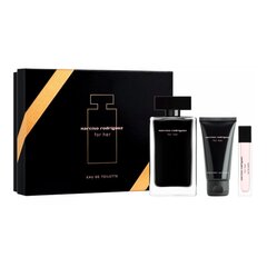 Komplekts Narciso Rodriguez For Her sievietēm: tualetes ūdens EDT, 100 ml + tualetes ūdens EDT, 10 ml + ķermeņa losjons, 50 ml cena un informācija | Sieviešu smaržas | 220.lv