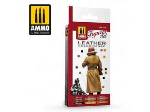 AMMO MIG - Akrila krāsu komplekts LEATHER FIGURES SET, 7036 cena un informācija | Modelēšanas un zīmēšanas piederumi | 220.lv