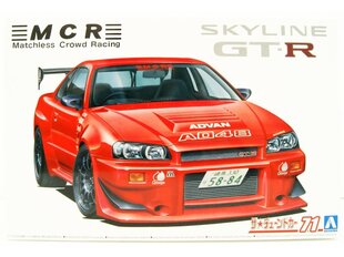 Aoshima - MCR BNR34 Nissan Skyline GT-R '02, 1/24, 06351 cena un informācija | Konstruktori | 220.lv