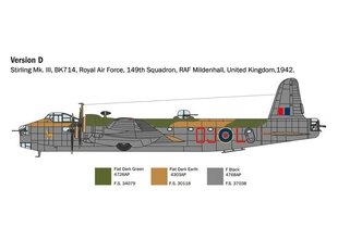 Italeri - Stirling Mk. III, 1/72, 1462 цена и информация | Конструкторы и кубики | 220.lv